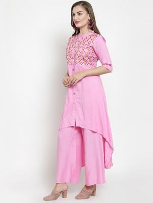 embroidered kurta pant set - 16431907 - Standard Image - 2