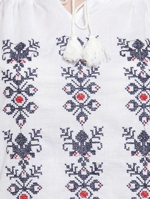 tie up neck embroidered top - 16431918 - Standard Image - 5