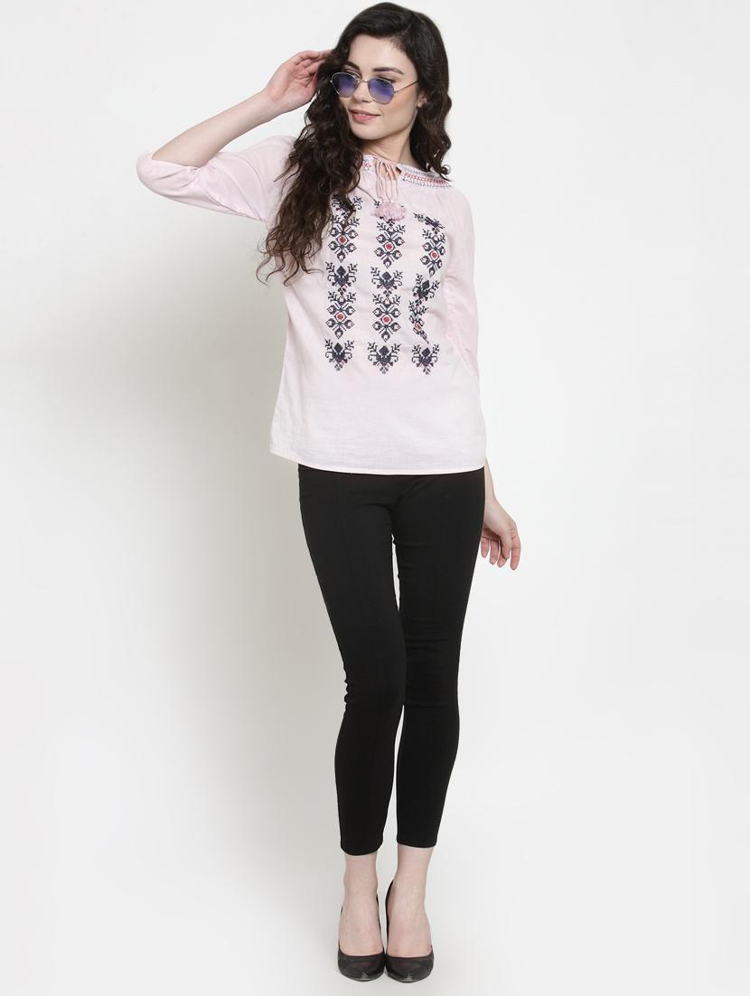 pink cotton regular top - 16431921 - Zoom Image - 4