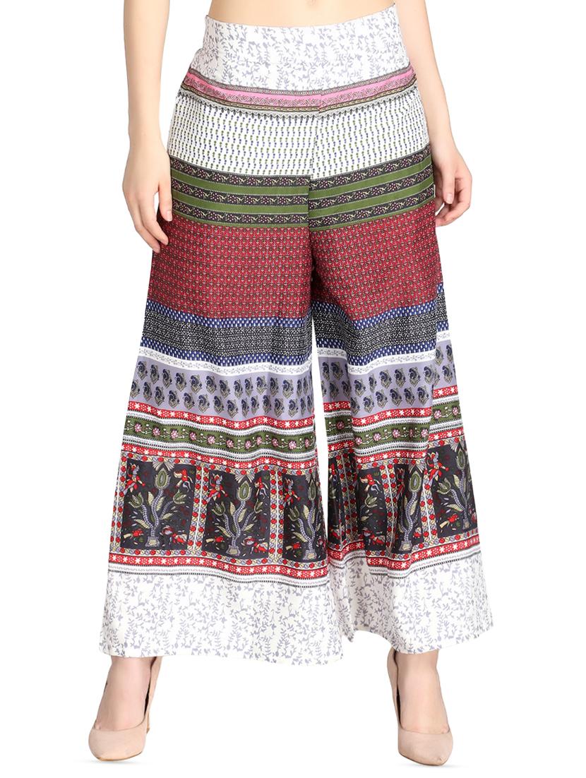 printed flared palazzo - 16432749 - Zoom Image - 1