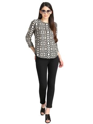 round neck snake print top - 16432758 - Standard Image - 4