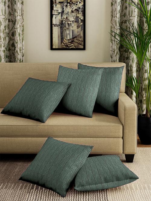 neudis jacquard premium cotton woven cushion cover - brown - set of 5 - 40 x 40 cms - 16432898 - Very Small Image - 1