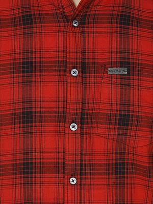 red checkered casual shirt - 16433634 - Standard Image - 4