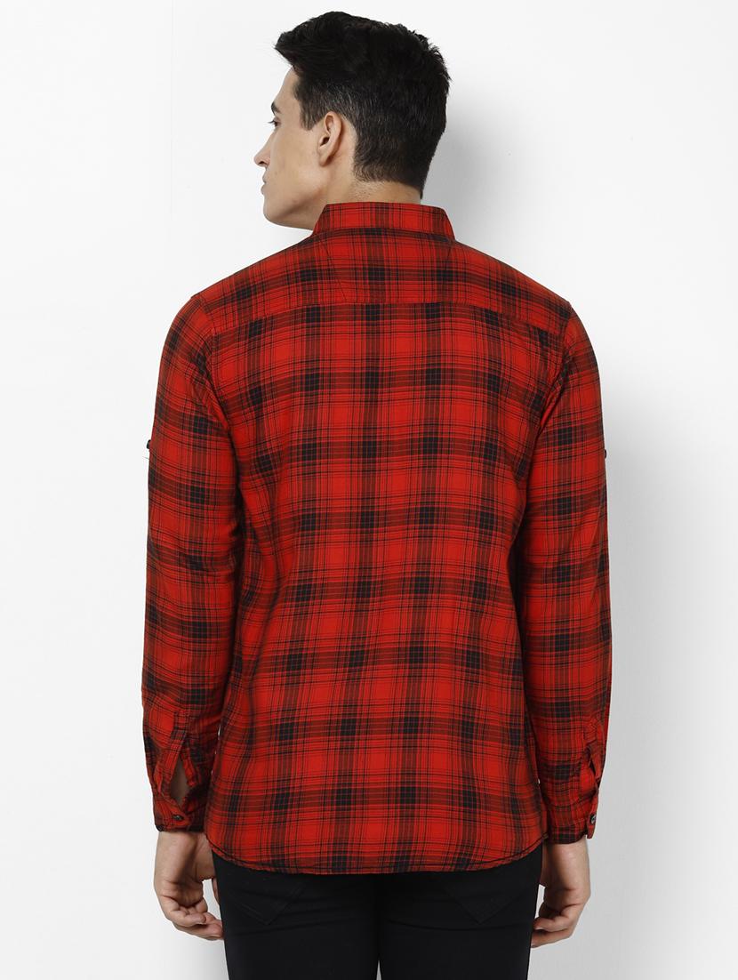 red checkered casual shirt - 16433634 - Zoom Image - 3