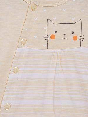 beige cotton romper - 16433938 - Standard Image - 3