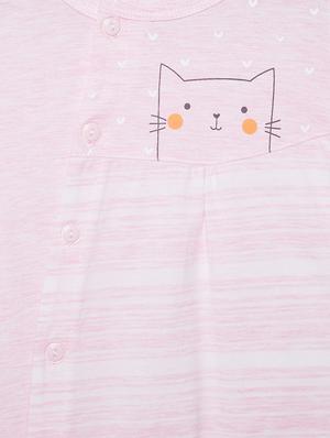 pink cotton romper - 16433940 - Standard Image - 3