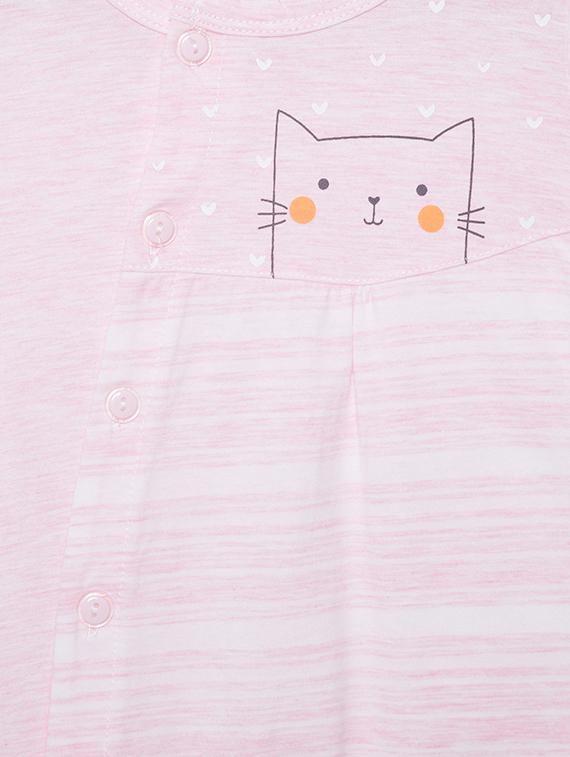 pink cotton romper - 16433940 - Zoom Image - 3