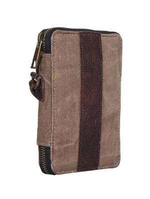 brown canvas regular clutch - 16434294 - Standard Image - 4