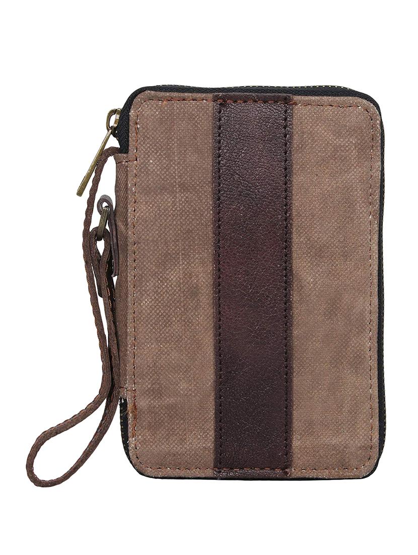 brown canvas regular clutch - 16434294 - Zoom Image - 1