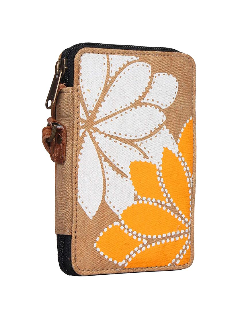 brown canvas regular clutch - 16434295 - Zoom Image - 1
