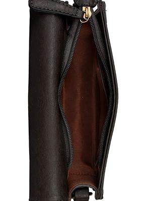 black leather regular sling bag - 16434311 - Standard Image - 3