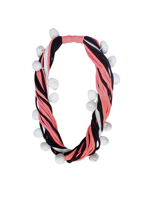 black cotton blend short necklace - 16434513 - Very Small Image - 1
