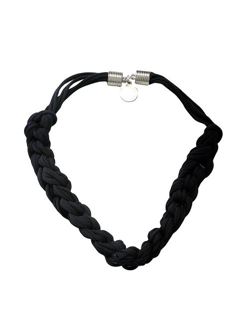 black cotton blend short necklace - 16434561 - Very Small Image - 1