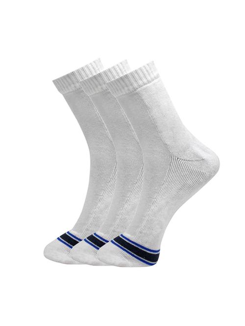 set of 3 white cotton ankle length sock - 16435339 - Standard Image - 1