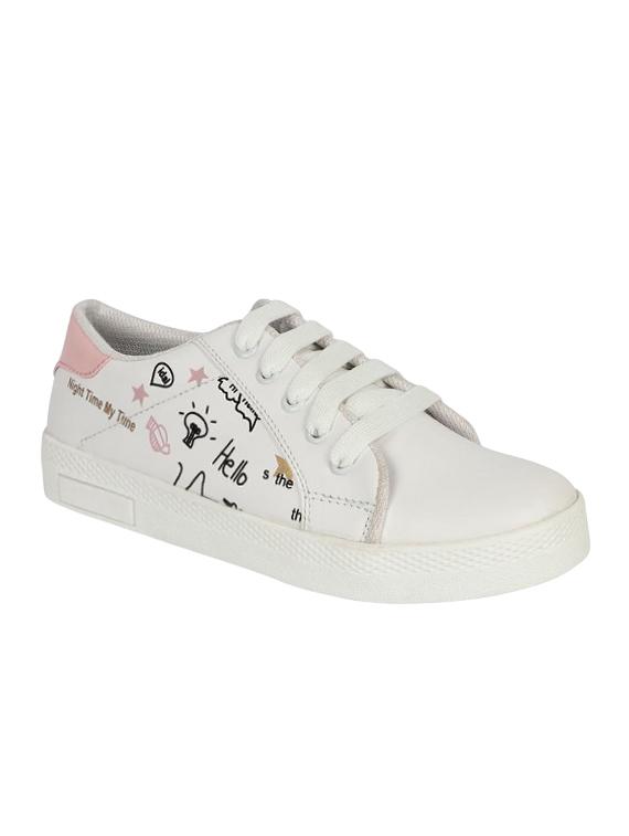 white lace-up sneakers - 16435715 - Zoom Image - 1