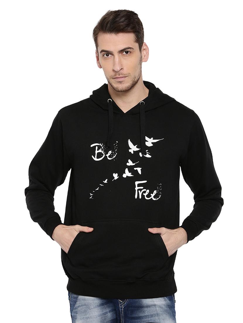 black chest print sweatshirt - 16435780 - Zoom Image - 1