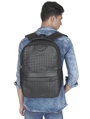 black polyester backpack - 16436577 - Standard Image - 6