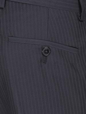 grey striped flat front formal trouser - 16436591 - Standard Image - 5