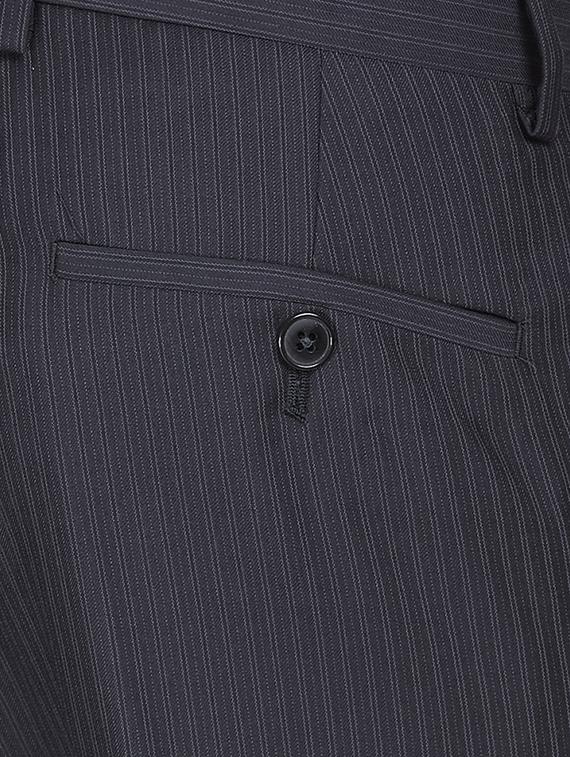 grey striped flat front formal trouser - 16436591 - Zoom Image - 5