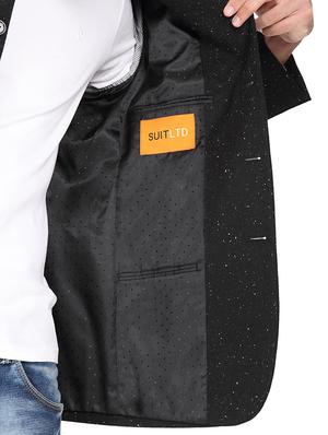black printed bandhgala blazer - 16436611 - Standard Image - 6