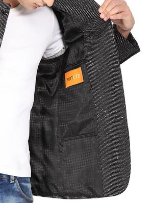 black printed bandhgala blazer - 16436612 - Standard Image - 6