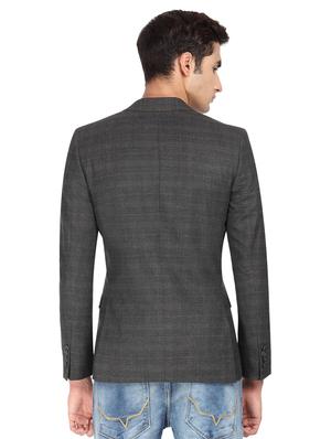 brown checkered single breasted blazer - 16436617 - Standard Image - 3