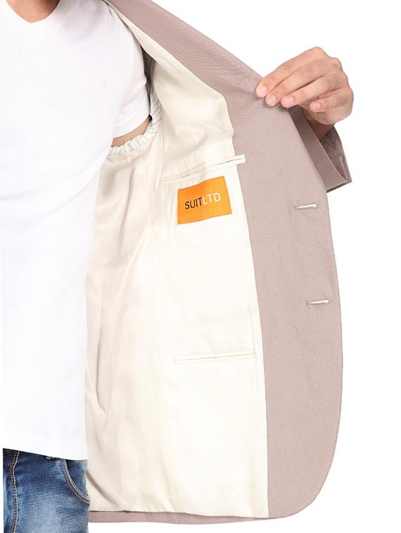 brown solid single breasted blazer - 16436620 - Zoom Image - 6