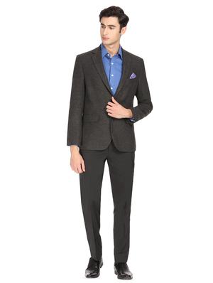 grey solid single breasted casual blazer - 16436630 - Standard Image - 4