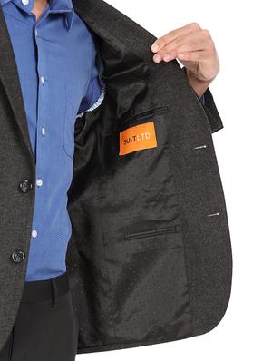 grey solid single breasted casual blazer - 16436630 - Standard Image - 6