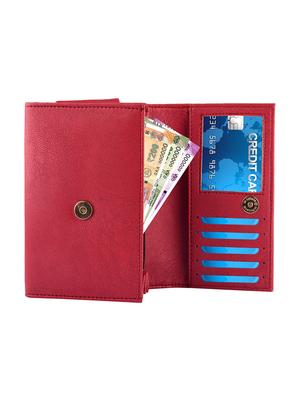 maroon leatherette (pu) regular clutch - 16436673 - Standard Image - 3