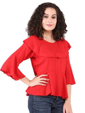 bell sleeved layered top - 16437864 - Standard Image - 2