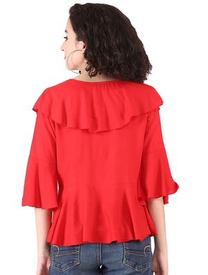 bell sleeved layered top - 16437864 - Standard Image - 3