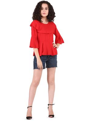 bell sleeved layered top - 16437864 - Standard Image - 4