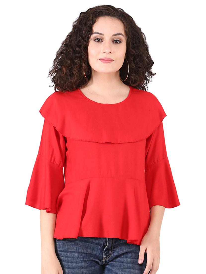 bell sleeved layered top - 16437864 - Zoom Image - 1