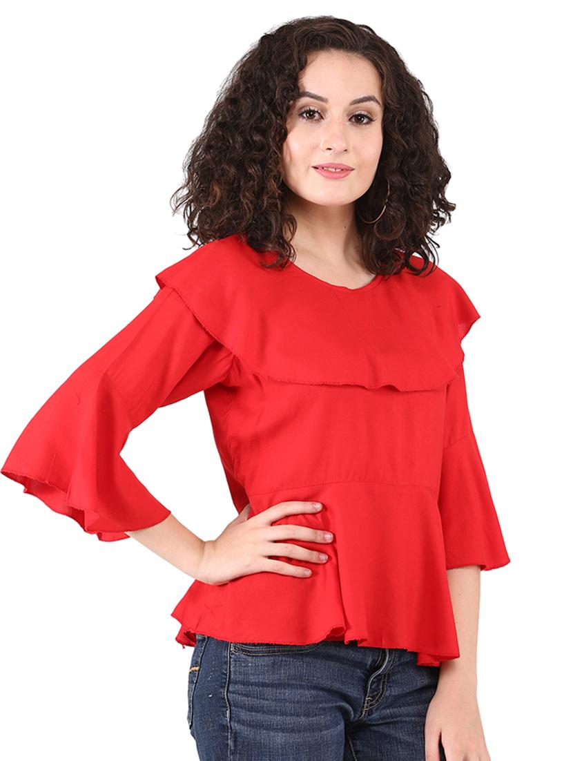 bell sleeved layered top - 16437864 - Zoom Image - 2