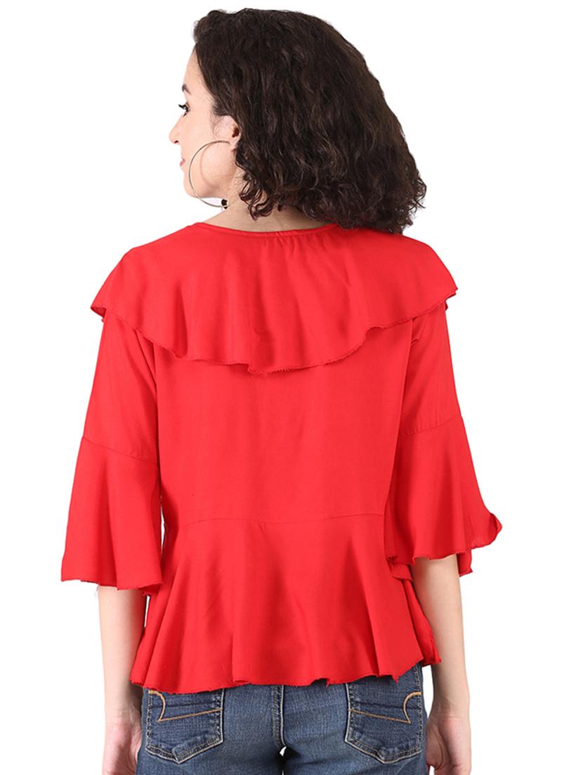 bell sleeved layered top - 16437864 - Zoom Image - 3