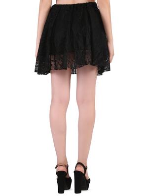 high rise floral laced skirt - 16437872 - Standard Image - 3