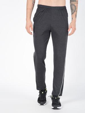 grey solid full length track pant - 16437960 - Standard Image - 2
