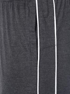 grey solid full length track pant - 16437960 - Standard Image - 6