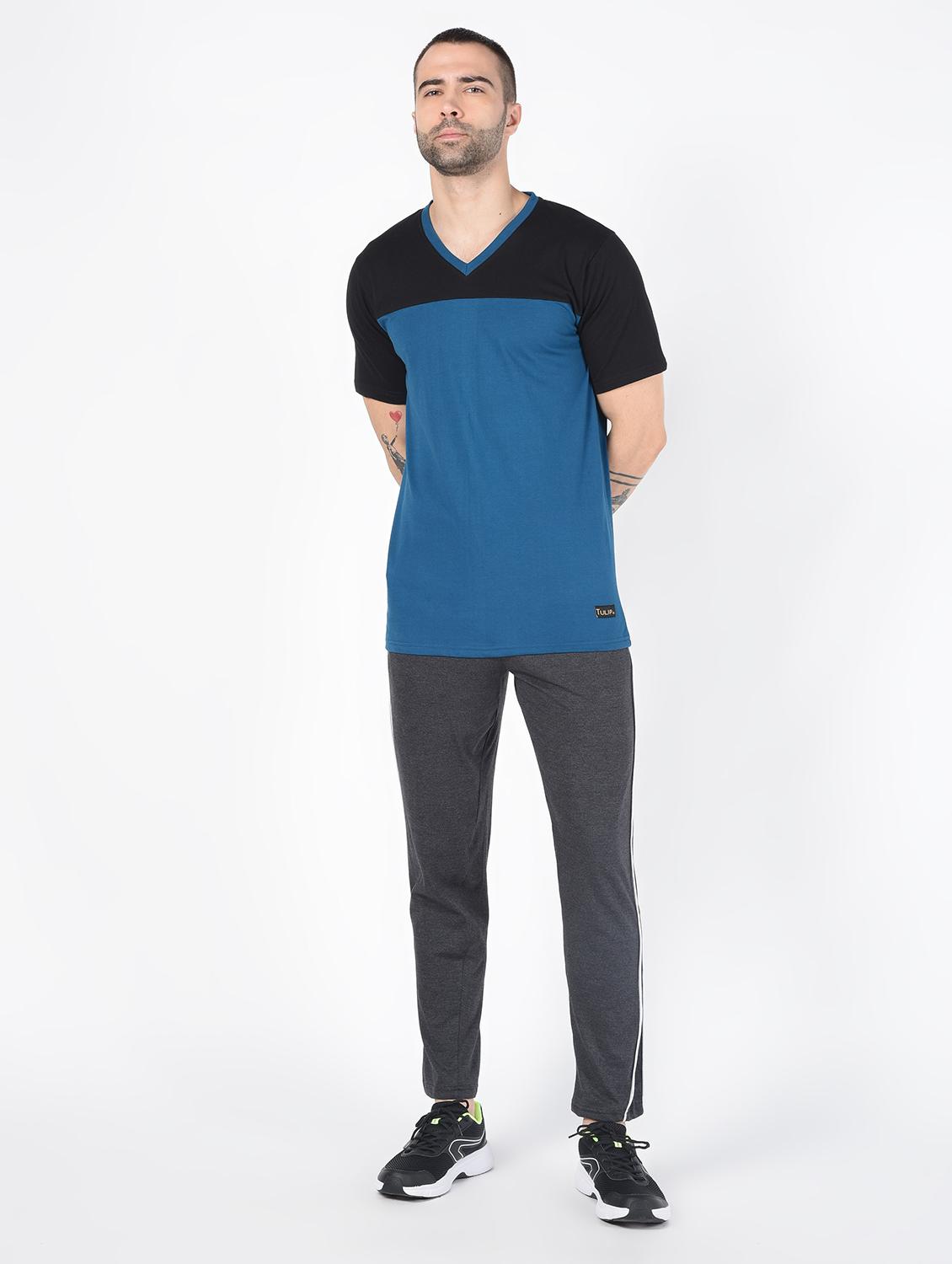 grey solid full length track pant - 16437960 - Zoom Image - 1
