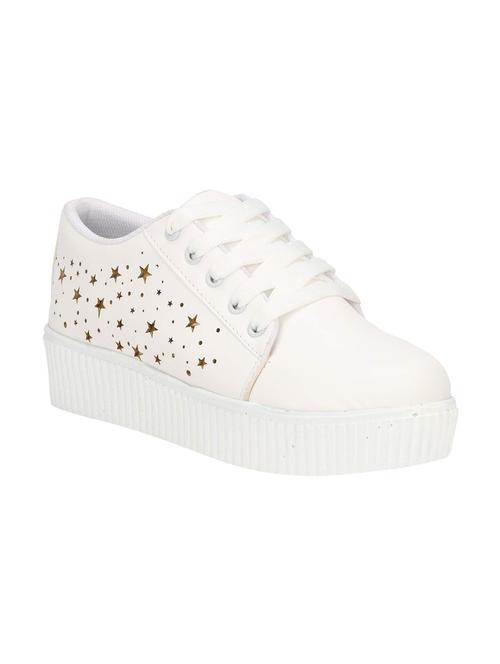white lace-up sneakers - 16438068 - Standard Image - 1
