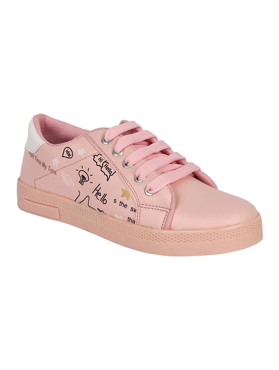 pink lace-up sneakers - 16438072 - Zoom Image - 1