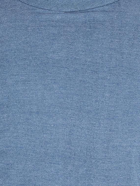 light blue solid asymmetric kurta - 16438325 - Zoom Image - 4