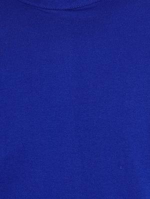 blue solid asymmetric kurta - 16438327 - Standard Image - 4