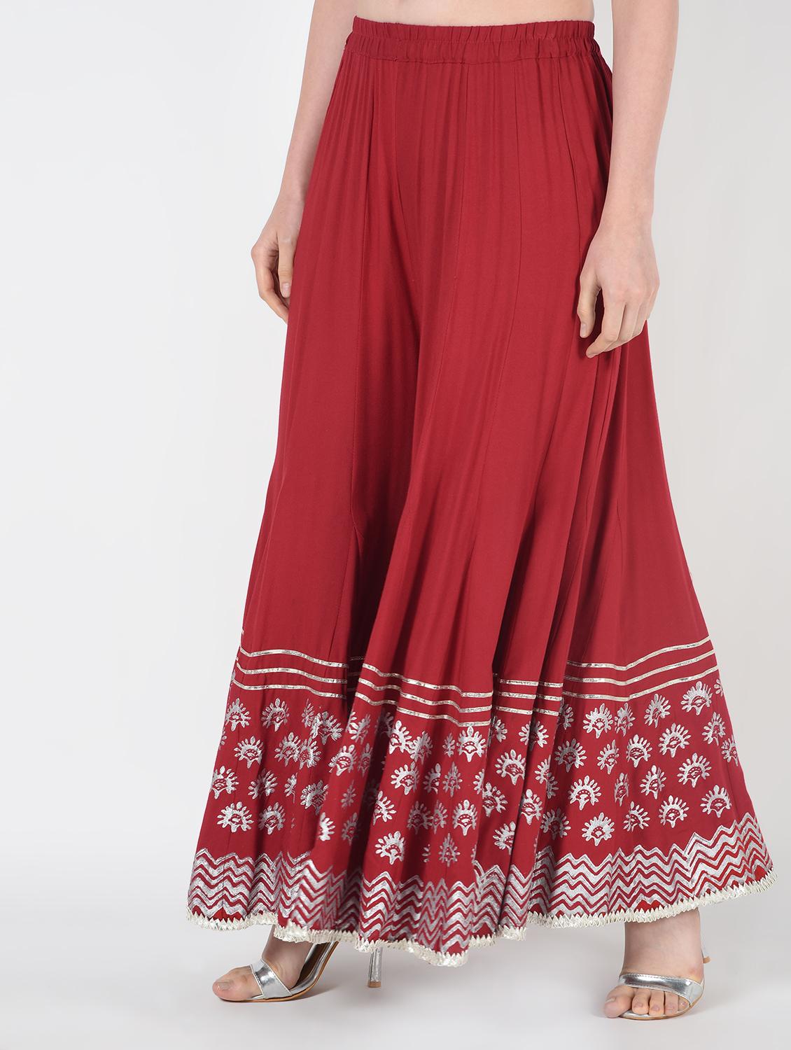 block printed flared palazzo - 16438493 - Zoom Image - 1