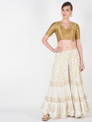 block printed flared palazzo - 16438508 - Standard Image - 4