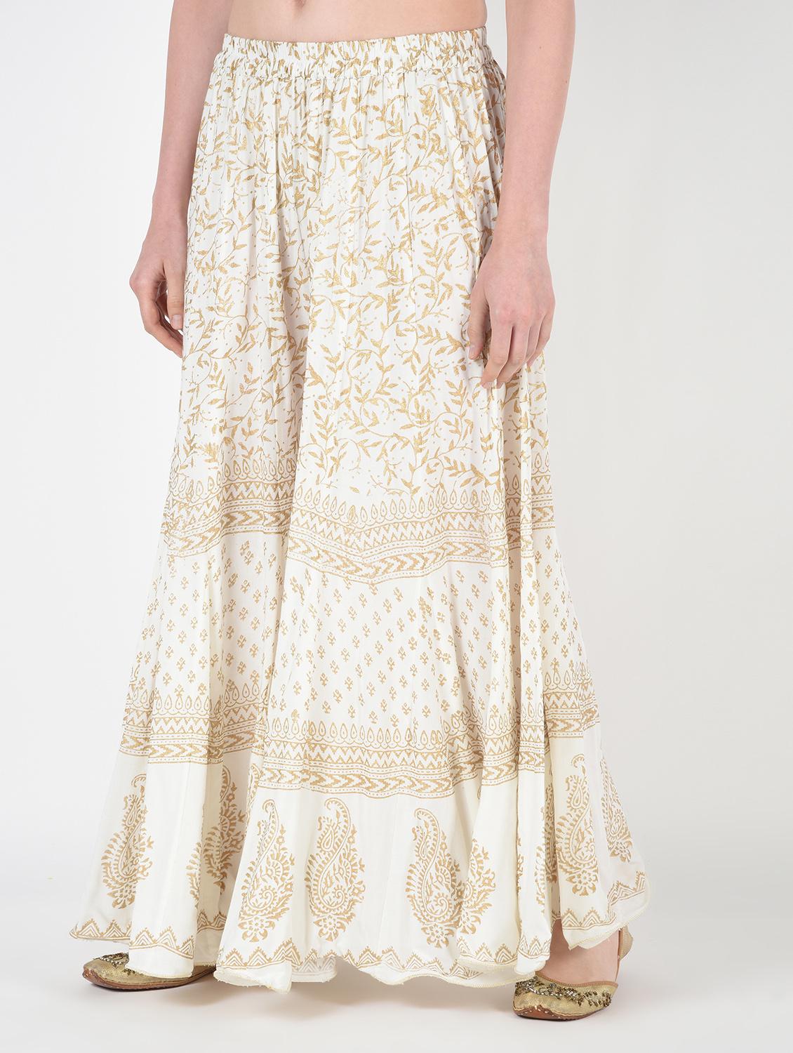 block printed flared palazzo - 16438508 - Zoom Image - 2