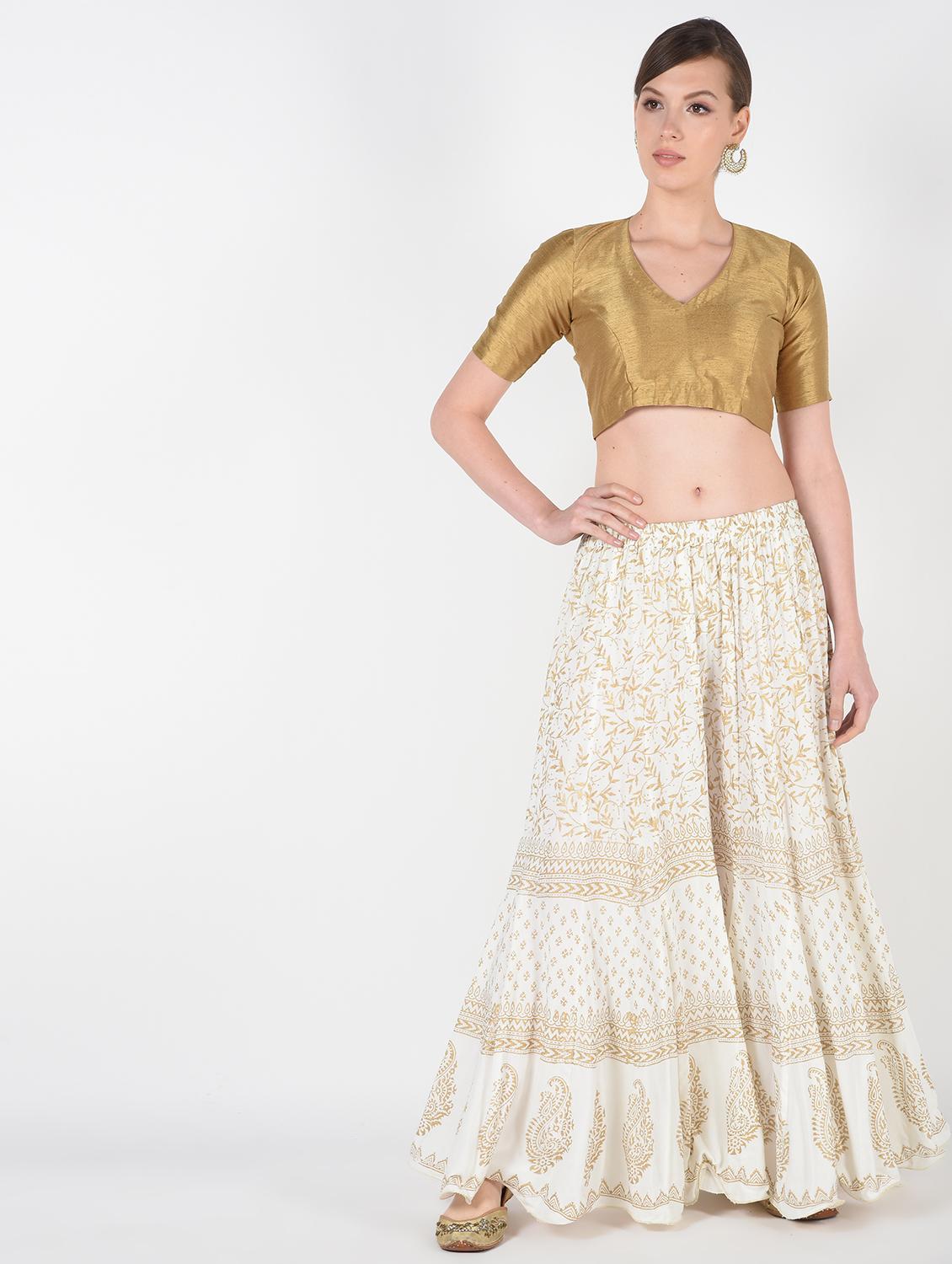 block printed flared palazzo - 16438508 - Zoom Image - 4
