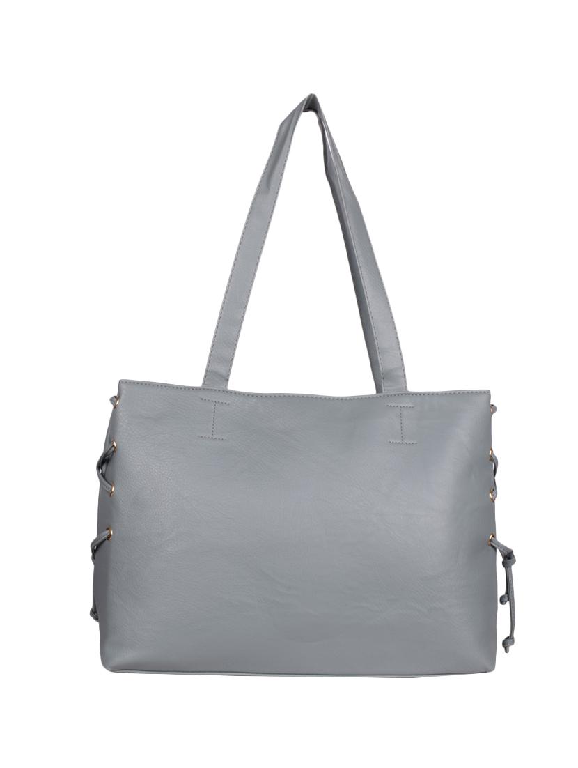 grey leatherette (pu) regular handbag - 16438917 - Zoom Image - 1