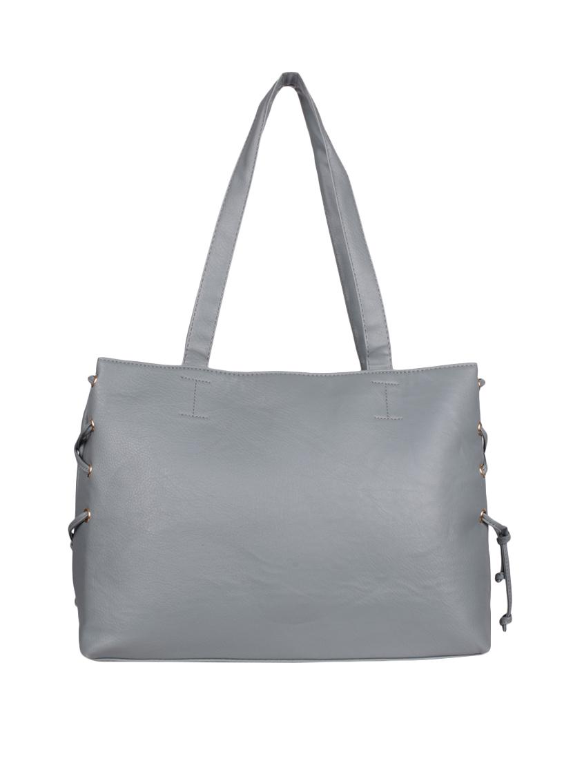 grey leatherette (pu) regular handbag - 16438917 - Zoom Image - 2